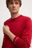 Pepe Jeans pulover din amestec de lana NEW ANDRE CREW NECK barbati, culoarea rosu, light, PM702469