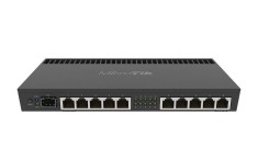 Router 10 x Gigabit, 1 x SFP+ 10Gbps, 1 x PoE, RouterOS L5, 1U - Mikrotik RB4011iGS+RM