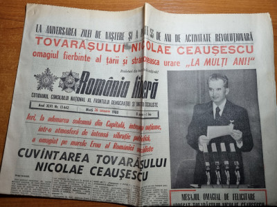 romania libera 26 ianuarie 1988 -ziua de nastere a lui ceausescu foto
