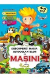 Carte Educativă Copii cu Autocolante și Mașini - Activități de Colorat și Concentrare
