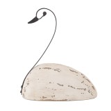 Cumpara ieftin Figurina Lebada lemn metal 17x8x19 cm