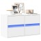 Gossi comoda tv de perete cu lumini led, alb, 80x31x45 cm