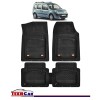 Covorase Auto TeamCar&reg; Tip Tavita Compatibile Renault Kangoo II (2008-2020) Negru Material Rezistent, Cauciuc