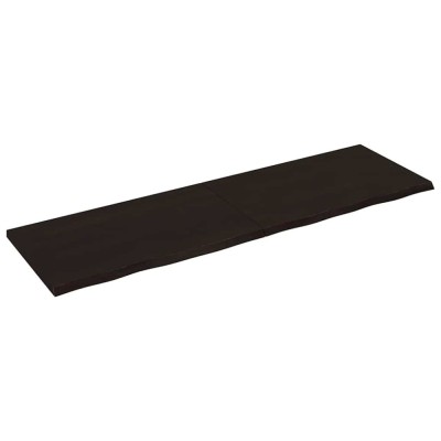 vidaXL Blat de masă gri 200x60x(2-4) cm, lemn masiv stejar tratat foto
