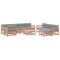 Set mobilier de gradina cu perne, 10 piese, lemn masiv douglas