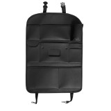 Organizator compartimentat pentru spatar scaun fata, piele ecologica neagra