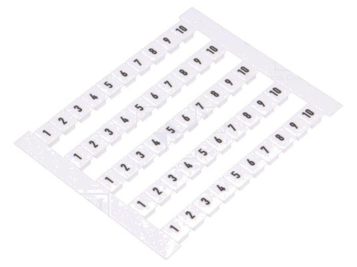 Marcaj alb 5mm, orizontale 1-10