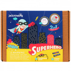 Jucarie Set creatie Jack In The Box, Supererou, 2 in 1, Multicolor