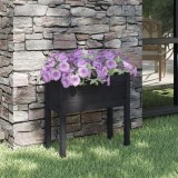 Cumpara ieftin Jardinieră de grădină, negru, 70x31x70 cm, lemn masiv de pin