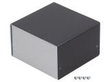 Carcasă aluminiu argintiu 100x103x63 mm