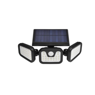 LED проектор, Със слънчево захранване, 360&amp;deg;, Черен foto