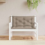 VidaXL Pernă bancă grădină, gri taupe 100x(50+50)x7 cm material oxford