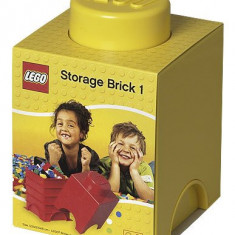 LEGO Cutii depozitare: Cutie depozitare LEGO 1 galben