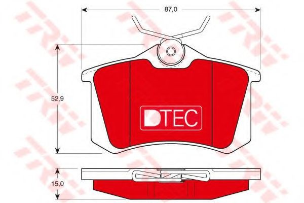 Set placute frana,frana disc VW GOLF IV Cabriolet (1E7) (1998 - 2002) TRW GDB823DTE