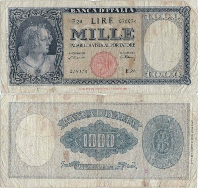1947 (20 III), 1.000 lire (P-82) - Italia! foto