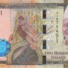 GAMBIA █ bancnota █ 200 Dalasi █ 2015 █ P-36 █ UNC █ necirculata