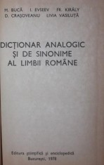 DICTIONAR ANALOGIC SI DE SINONIME AL LIMBII ROMANE foto