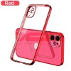 Husa iPhone 13 Mini, TPU Plating Frame, Protectie Premium, Rosu