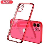 Husa iPhone 13 Mini, TPU Plating Frame, Protectie Premium, Rosu