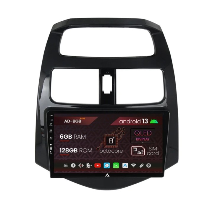 Navigatie Daewoo Matiz Chevrolet Spark (2010-2014), Android 13, B-Octacore 6GB RAM + 128GB ROM, 9 Inch - AD-BGB9006+AD-BGRKIT243
