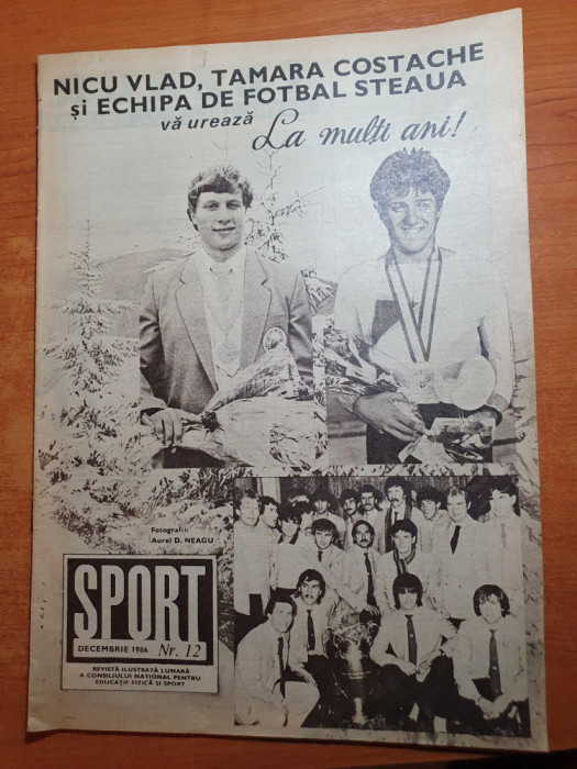 sport decembrie 1986-sportul in jud. sibiu,echipa de fotbal jiul petrosani