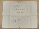 B691-I-Scrisoare prefilatelica veche 1863 Franta. Marimi: 23/ 18 cm. stare buna.