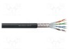 Cablu S/FTP Cat 7 litat 8 fire PVC negru 500m Reds Music