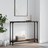 vidaXL Măsuță consolă, stejar fumuriu, 100x22,5x75 cm, lemn prelucrat