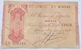 Spania, 5 Pesetas 1936 Bilbao