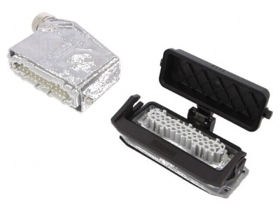 Conector HDC tată mamă 500V 16A PIN 24 PE Dispunere 24 foto