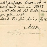 Regina Maria a Rom&acirc;niei, scrisoare &icirc;n limba germană, semnată Missy