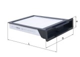 MAHLE LA 304 Filtru, aer habitaclu