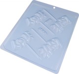 Forma ciocolata acadea/lollipop Love, 4 cavitati, 75x35x10mm