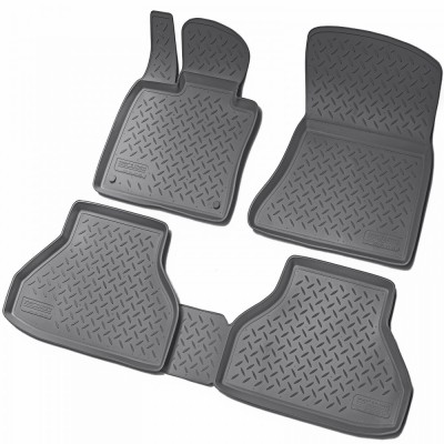 Set de 4 covorase cauciuc 3D stil tavita premium pentru BMW X5 E70 2006-2013 foto