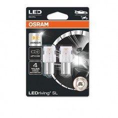 Set 2 Becuri Auxiliare Cu Led 12V (Py21w) Amber Bli Osram 97767 7507DYP-02B