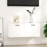 vidaXL Dulap de perete, alb extralucios, 80x36,5x35 cm, lemn compozit