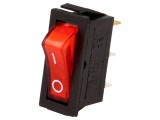Comutator ROCKER NINIGI RSI1013C3RD 15A 250VAC ON-OFF Roșu cu Lampă Neon