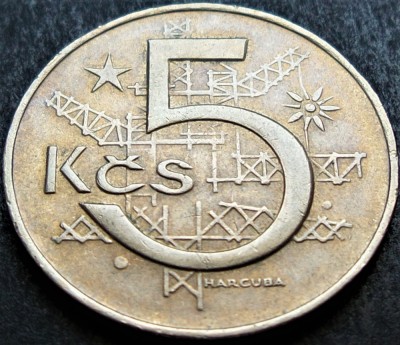 Moneda 5 COROANE - RS CEHOSLOVACIA, anul 1966 *cod 1629 A foto