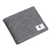 Portofel barbatesc Capelina, 11.5 x 9.5 x 1.5 cm, poliester, piele PU, gri