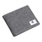 Portofel barbatesc Capelina, 11.5 x 9.5 x 1.5 cm, poliester, piele PU, gri
