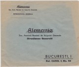 Plic necirculat Alemania &ndash; asigurări, București, Bulevardul Carol I 53