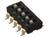 Comutator DIP-SWITCH 5 Secțiuni ON-OFF 0,025A 24VDC