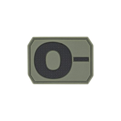 Ecuson 3D PVC Grupa Sanguina 0 Negativ 4x3cm Olive Drab Mil-Tec foto