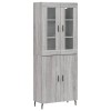 Dulap inalt, gri sonoma, 69,5x34x180 cm, lemn compozit