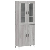 Dulap inalt, gri sonoma, 69,5x34x180 cm, lemn compozit