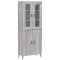 Dulap inalt, gri sonoma, 69,5x34x180 cm, lemn compozit