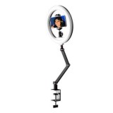 Suport telefon cu montare pe birou cu Ringlight Apexel APL-FL20