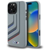 Husa BMW iPhone 16 Pro Max Hardcase Silicone Turning Lines MagSafe, gri, BMHMP16X23SLIG