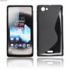 Husa Silicon S-Line Neagra Sony Xperia J ST26i Protectie Flexibila