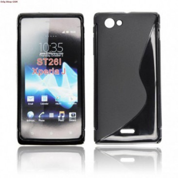 HUSA SILICON S-LINE SONY XPERIA J ST26I NEGRU foto